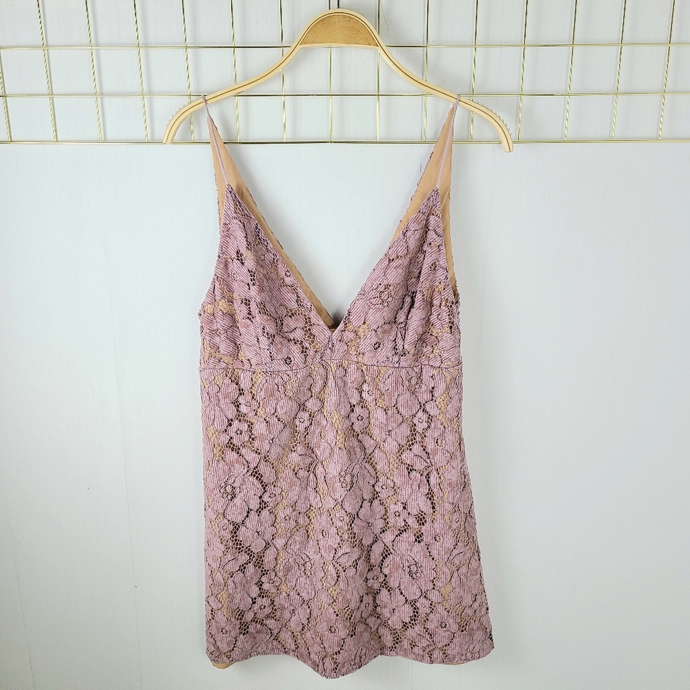 Free People Dangerous Love Purple Lilac Wisteria Lace Velvet Mini Dress